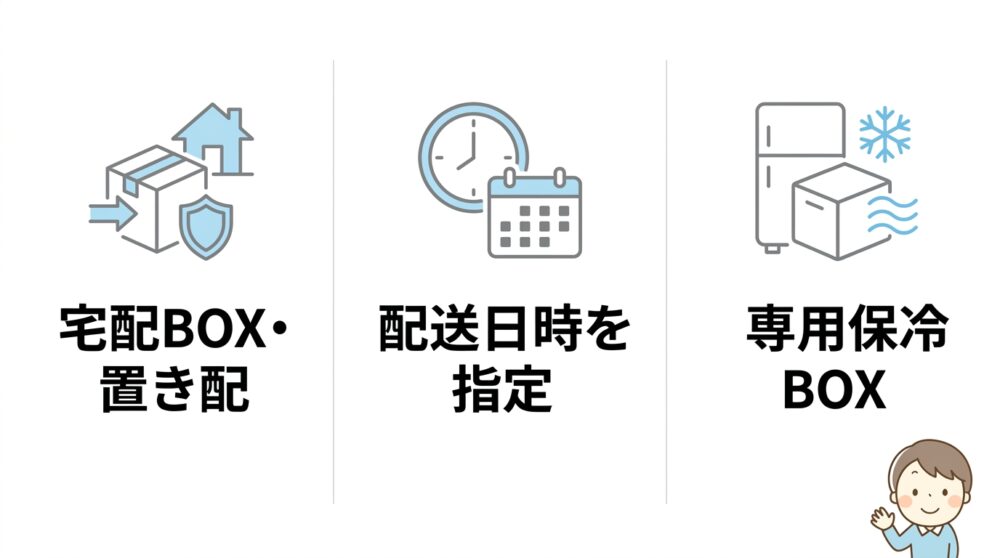 不在時の受け取りと保管の解決策